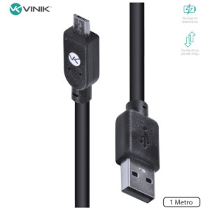 CABO USB X MICRO USB B 2.0 5 PINOS 1 M PRETO - MUSB-1