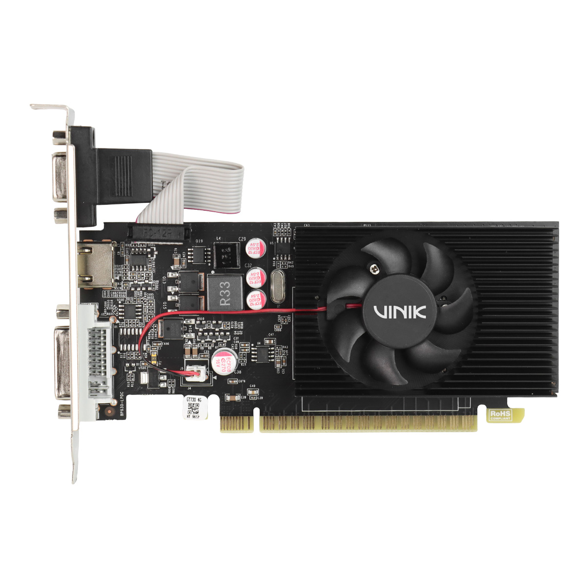 GPU NVIDIA GEFORCE GT 730 4GB DDR3 128 BITS VINIK LOW PROFILE GPUK7304GBLP0H2 - Imagem 4