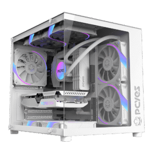 GABINETE GAMER PCYES FORCEFIELD MINI WHITE GHOST - GFFMNWG
