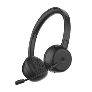 HEADSET BLUETOOTH COM BATERIA RECARREGÁVEL VIA CABO USB-C COM CONTROLE EMBUTIDO HASTE E MICROFONE - PH503