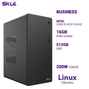 COMPUTADOR B500 CORE I5 4570 3.2GHZ MEMÓRIA 16GB DDR3 SSD 512GB FONTE 200W LINUX UBUNTU