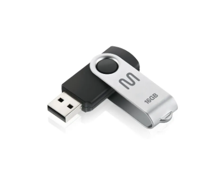PEN DRIVE 16GB TWIST2 PRETO/PRATA PD588 - Imagem 3