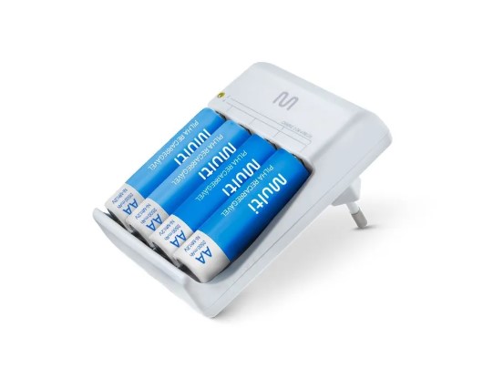 CARREGADOR RM02 BIVOLT COM 4 PILHAS AA DE 2500 MAH CB054 - Imagem 2