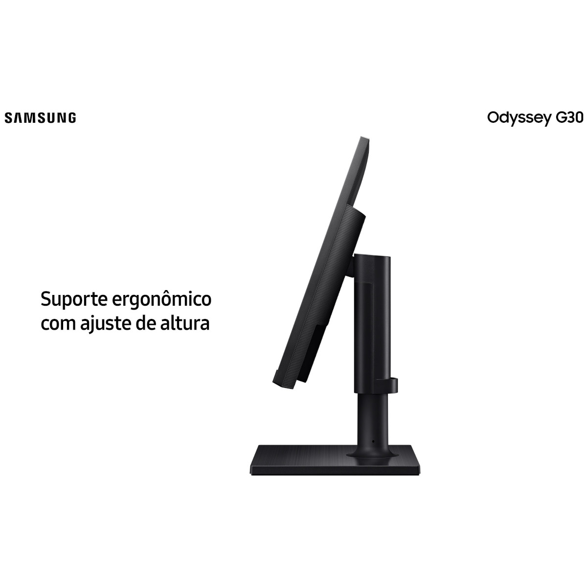MONITOR SAMSUNG GAMER ODYSSEY G30 24" FHD 144HZ 1MS FREESYNC HDMI DP AJUSTE ALTURA PIVOT INCLINAÇAO - LS24BG300ELMZD - Imagem 6