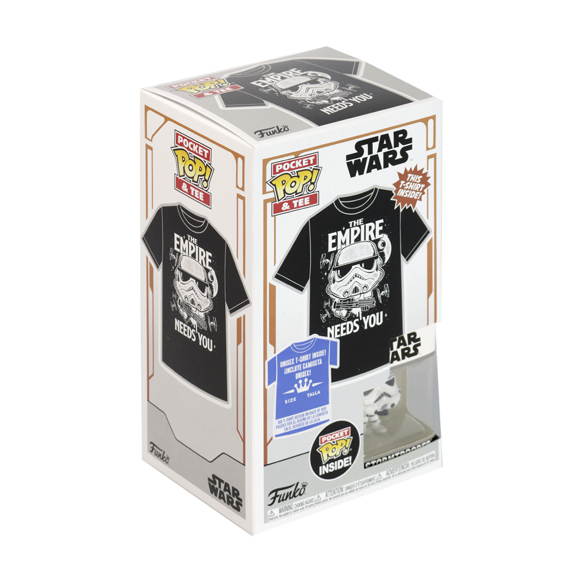 POP! TEES CAMISETA INFANTIL E POCKET POP! STAR WARS - STORMTROOPER - TAM. M - Imagem 2