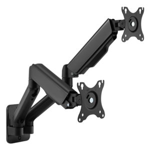 SUPORTE DE PAREDE ARTICULADO C/ MOLA MECANICA PARA 2 MONITORES DE 17 A 32" - PLMSM05A