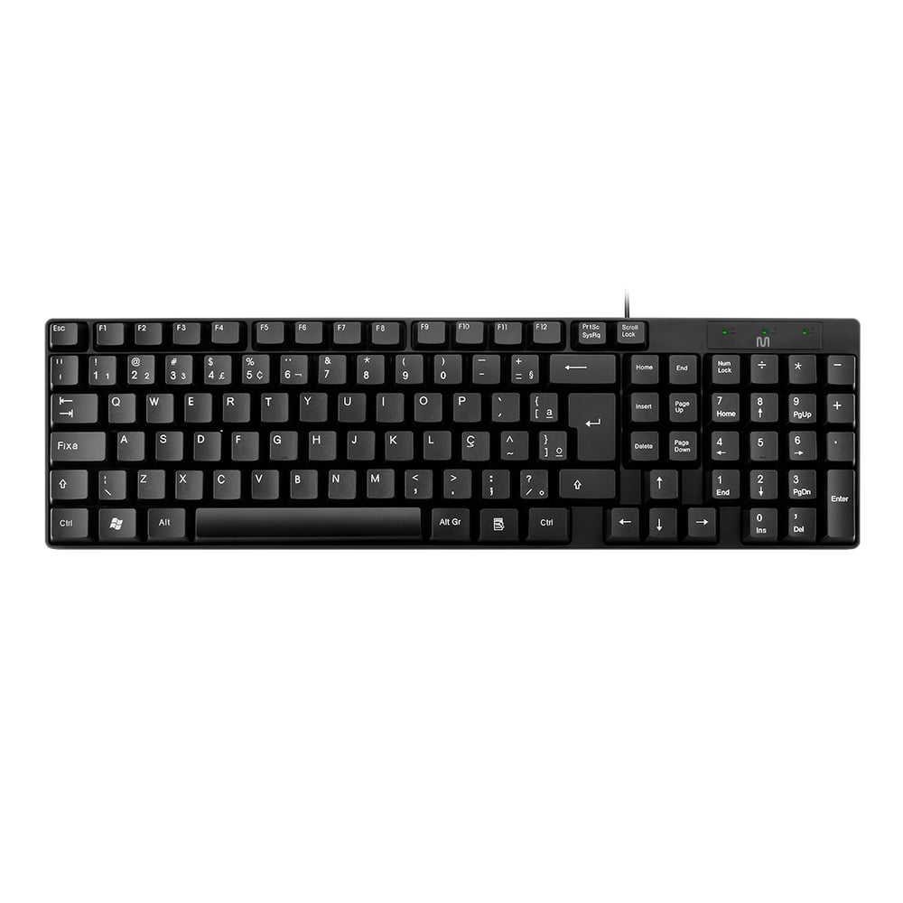 TECLADO BÁSICO SLIM LASER USB PRETO TC193