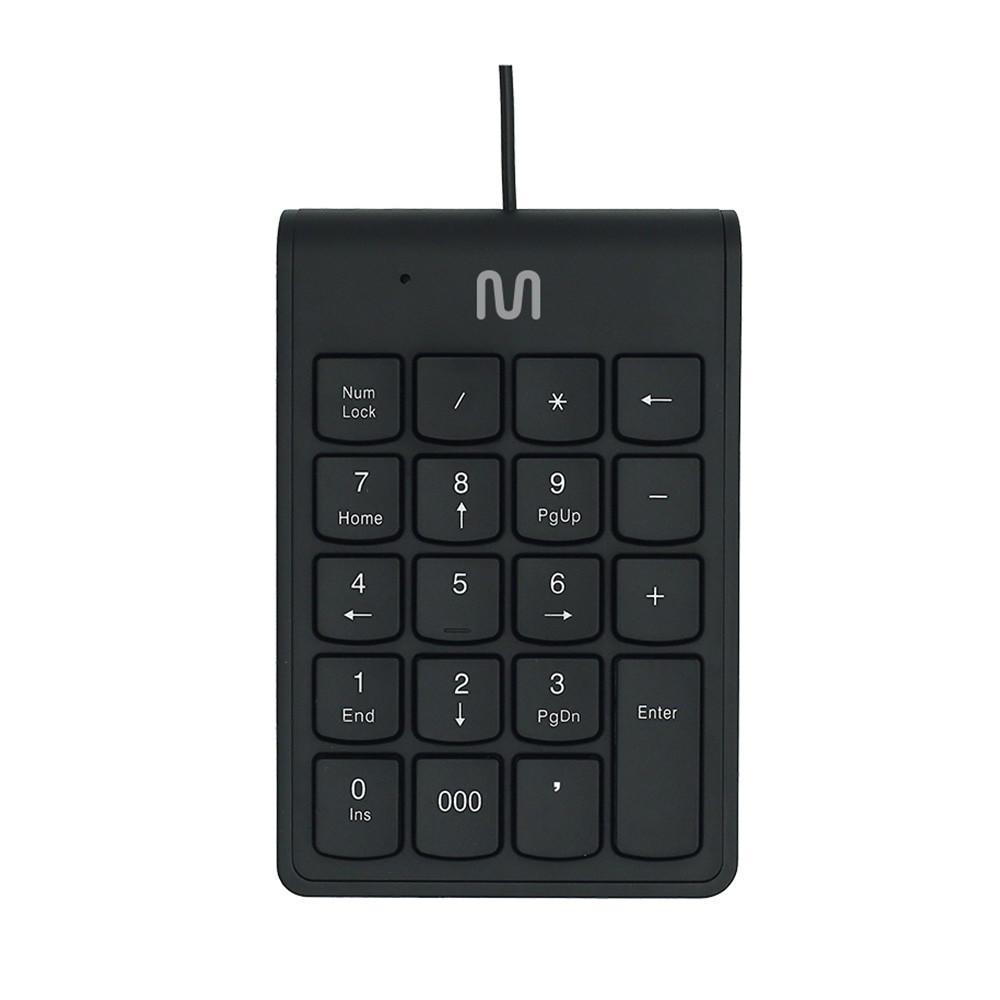 TECLADO NUMÉRICO TFN100, COM FIO, USB, CABO DE 120CM, COM TECLA 000, PRETO - TC227