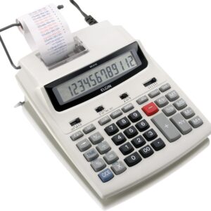 CALCULADORA COM BOBINA 12 DIGITOS, IMPRESSÃO BICOLOR E DISPLAY LCD MR-6125 BRANCA