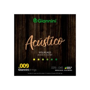 ENCORDOAMENTO PARA VIOLÃO ACÚSTICO AÇO .009 BRONZE GESWAL
