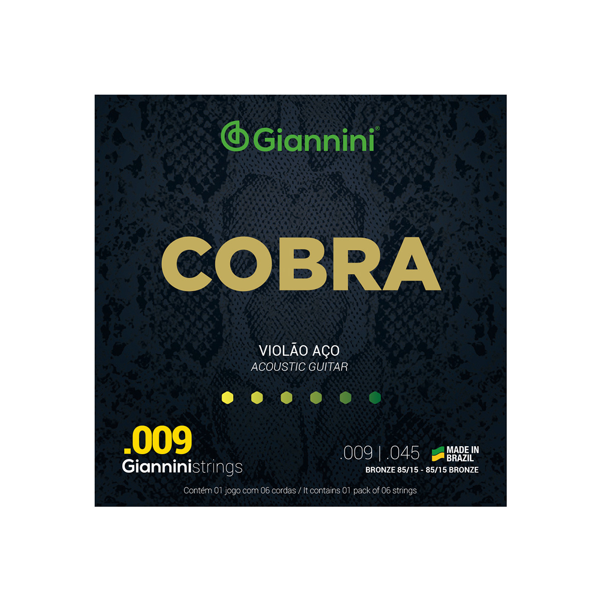 ENCORDOAMENTO PARA VIOLAO COBRA ACO .009 BRONZE GEEWAK