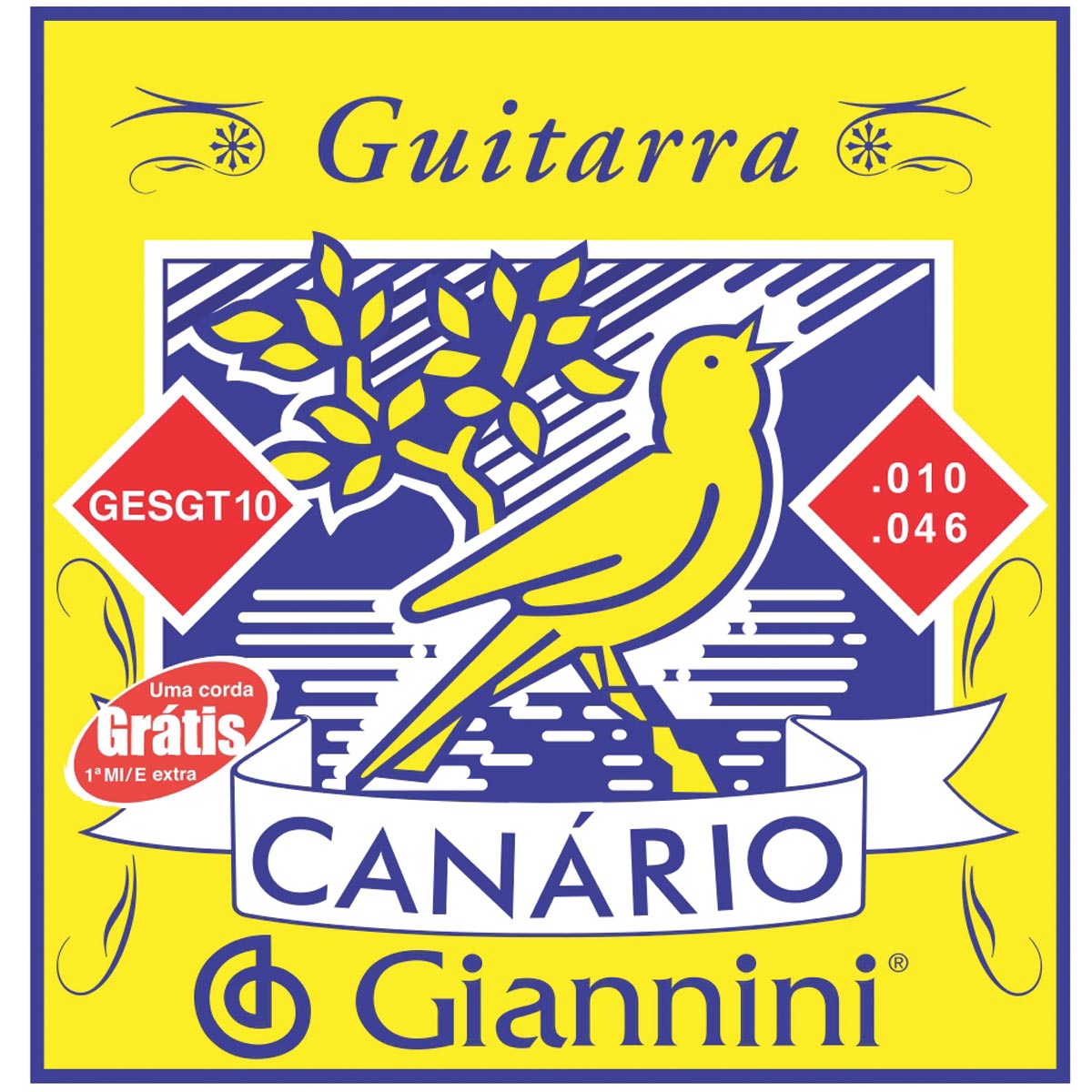 ENCORDOAMENTO PARA GUITARRA CANARIO .010 - GESGT10