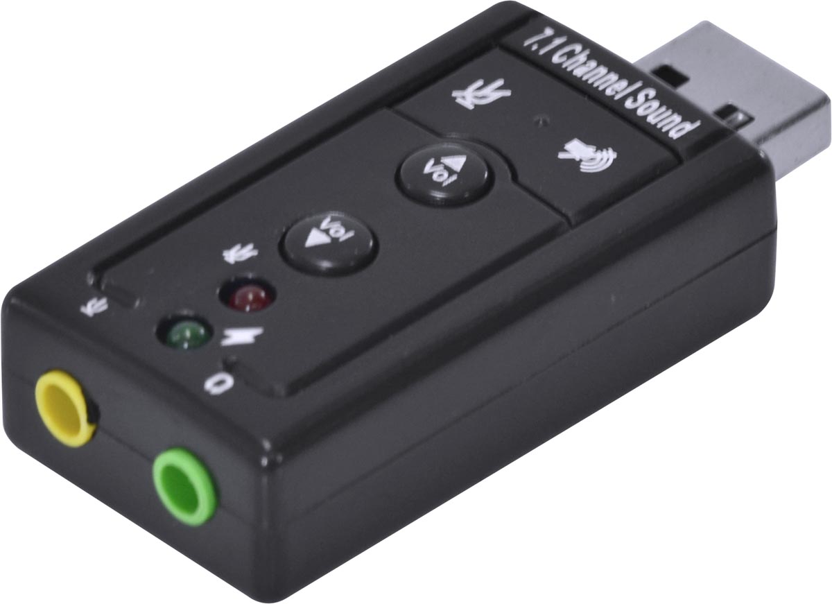 ADAPTADOR PLACA DE SOM USB 7.1 CANAIS VIRTUAL AUSB71 - Imagem 2