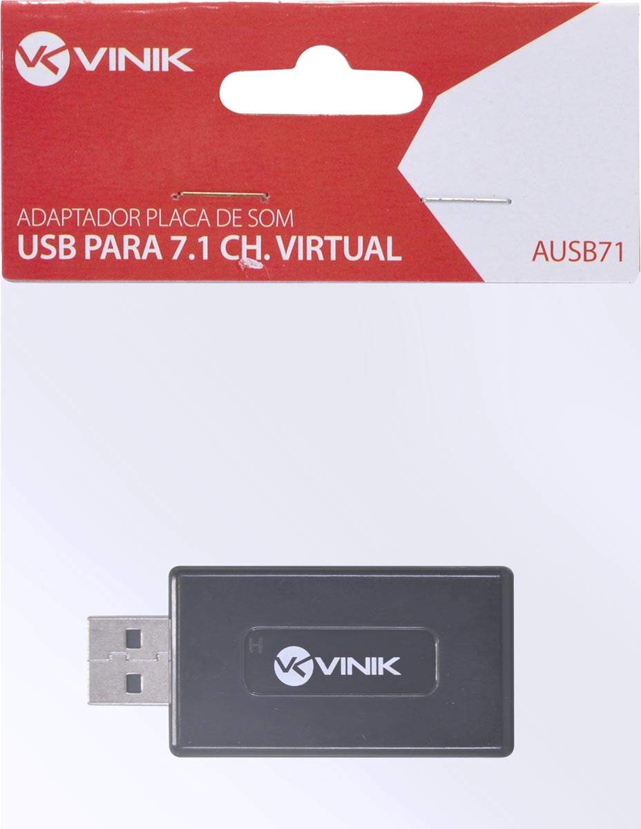 ADAPTADOR PLACA DE SOM USB 7.1 CANAIS VIRTUAL AUSB71 - Imagem 8