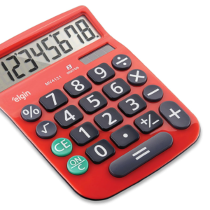 CALCULADORA DE MESA 8 DÍGITOS MV-4131 VERMELHA