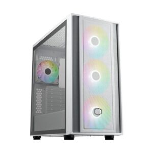 GABINETE COOLER MASTER MASTERBOX 600 E-ATX 4 FANS ARGB BRANCO  |  MB600-WGNN-S00