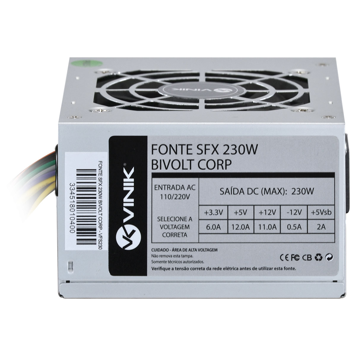 FONTE PARA GABINETE SLIM SFX 230W REAL BIVOLT CORP - VFS230 - Imagem 4