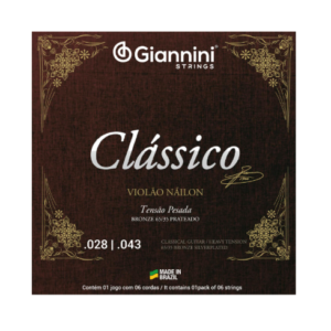 ENCORDOAMENTO PARA VIOLÃO NYLON 65/35 TENSÃO PESADA BRONZE PRATEADO GENWPA