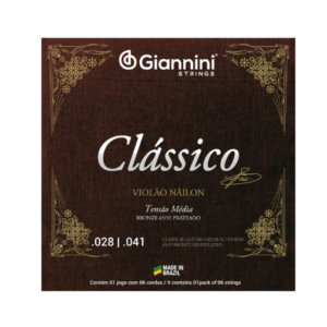 ENCORDOAMENTO PARA VIOLÃO NYLON 65/35 TENSÃO MÉDIA BRONZE PRATEADO GENWPM