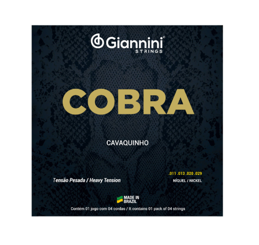ENCORDOAMENTO PARA CAVAQUINHO AÇO TENSÃO PESADA SÉRIE COBRA GESCP