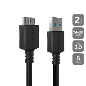 CABO P/ HD EXTERNO USB A 3.0 MACHO P/ MICRO USB B 3.0 - 2 METROS - PUAMCM3-2