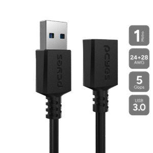CABO EXTENSOR USB A 3.0 MACHO P/ USB A 3.0 FÊMEA - 1 METRO - PUAMF3-1