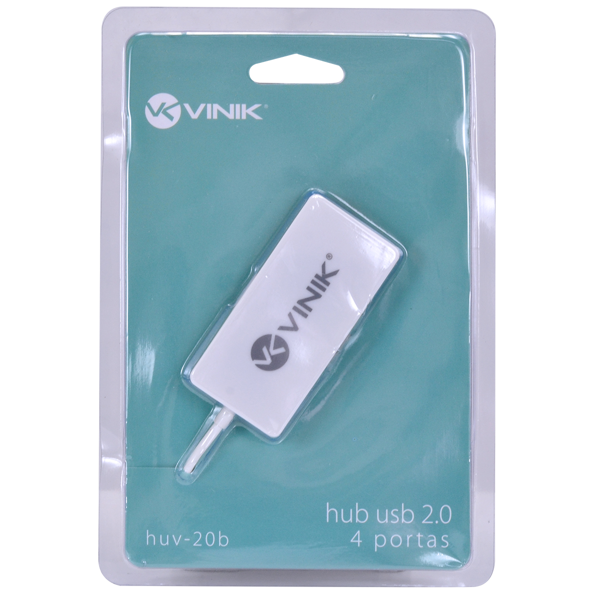 HUB USB 2.0 COM 4 PORTAS E 1,2M DE CABO BRANCO - HUV-20B - Imagem 5