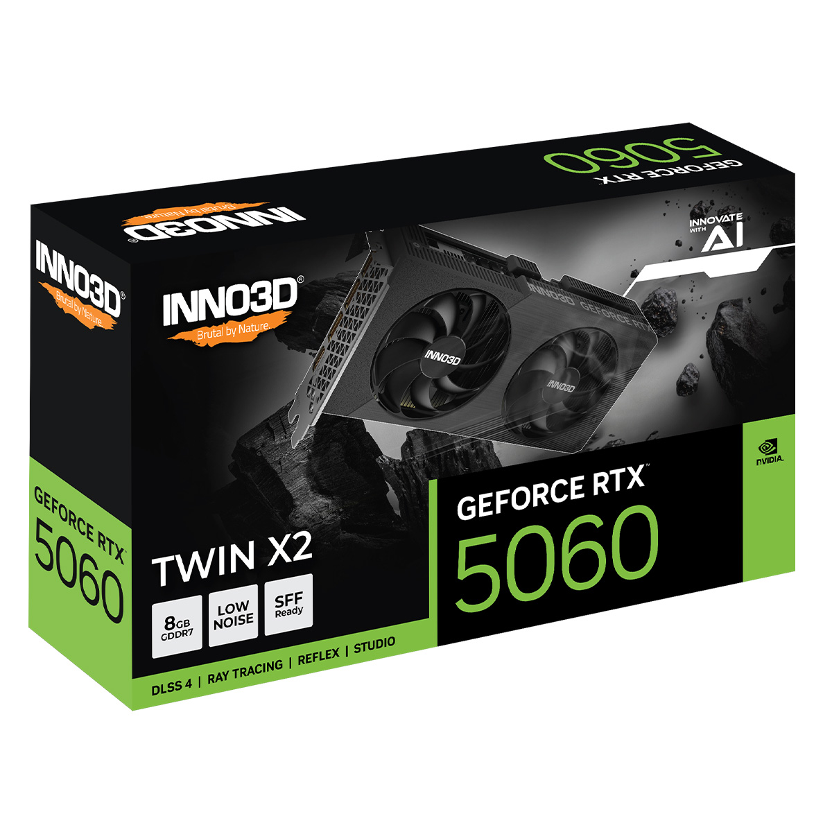 GPU INNO3D GEFORCE RTX 5060 TWIN X2 8GB 128BITS GDDR7 N50602-08D7-195071N - Imagem 4
