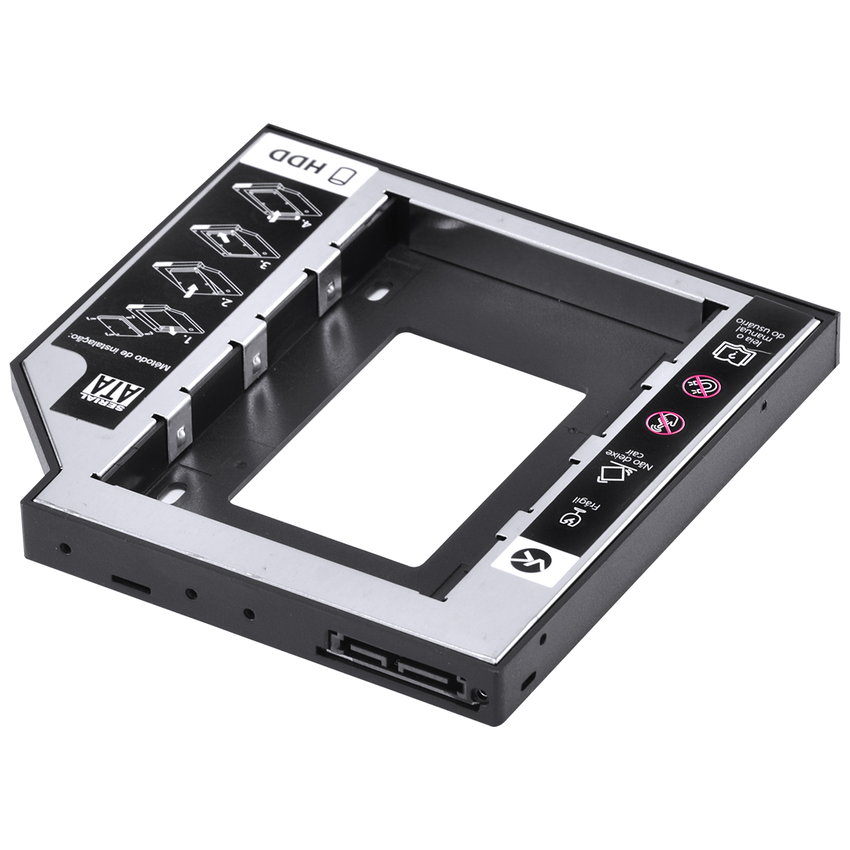 ADAPTADOR CADDY PARA HD OU SSD GAVETA DVD NOTEBOOK SATA 12.7MM AC-127 - Imagem 3