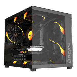 GABINETE GAMER PCYES FORCEFIELD MINI BLACK VULCAN - GFFMNBV