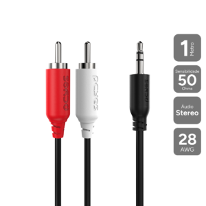 CABO 2 RCA M PARA P2 3.5MM M - 1 MT - P2R35-1