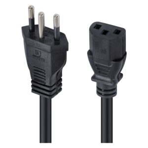 CABO DE FORÇA TRIPOLAR PARA FONTE 3X0,75 MM 250V - 2 MTS (10 UN)
