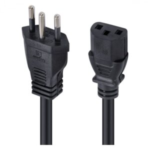 CABO DE FORÇA TRIPOLAR PARA FONTE 3X0,75 MM 250V - 3 MTS (10 UN)