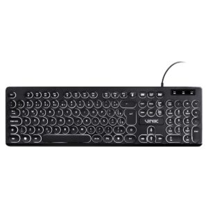 TECLADO USB MULTIMIDIA SLIM CHOCOLATE TECLAS REDONDAS LED BRANCO 1.8M - TC200