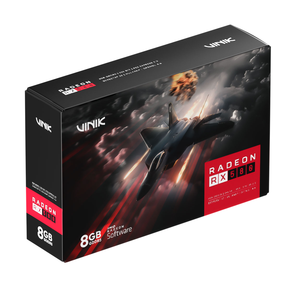 GPU RX 580 8GB GDDR5 256 BITS DUAL-FAN VINIK GPUVK580V3H8GB2F - Imagem 9