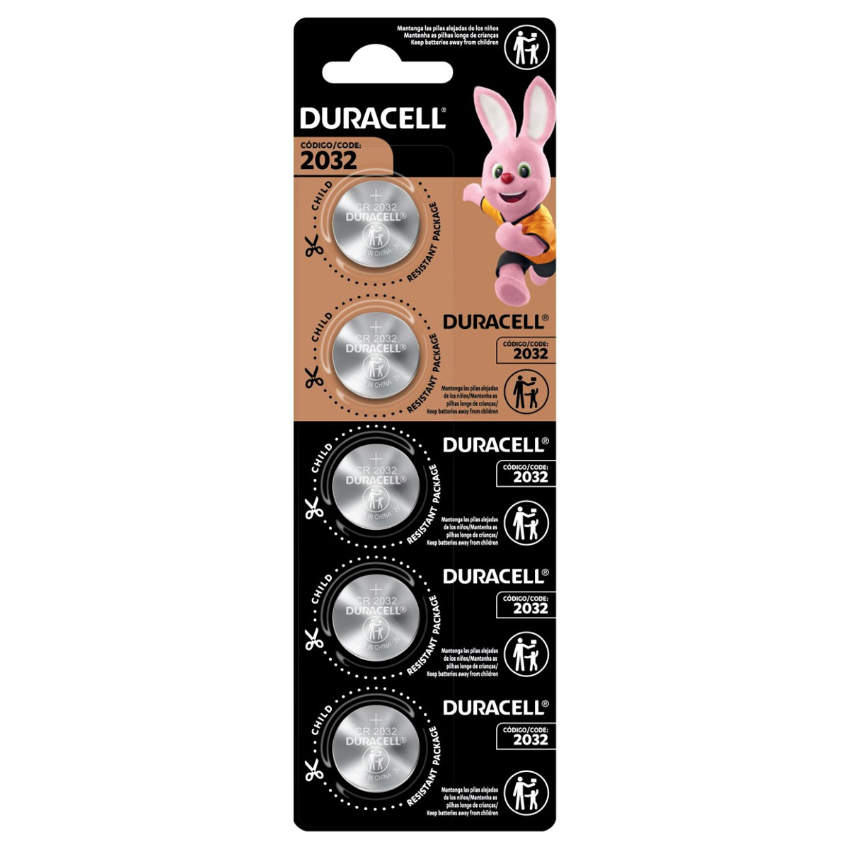 PILHA MOEDA LITHIUM 3V CR2032 (COM 5 PILHAS) DURACELL