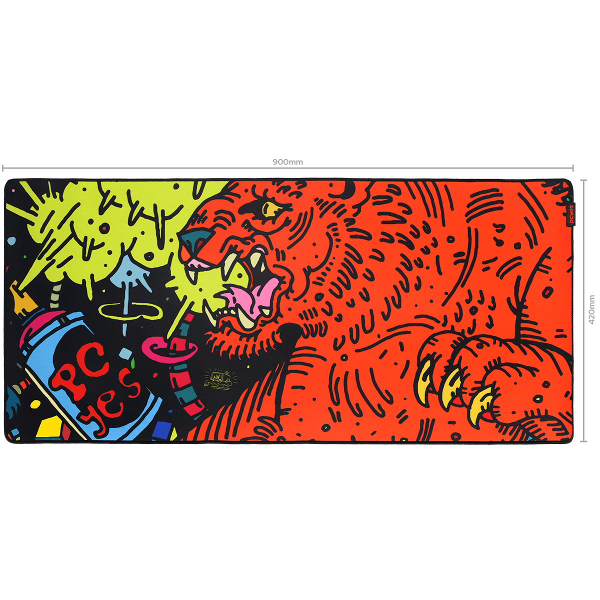 MOUSE PAD GAMER PCYES TIGER EXTENDED - 900 X 420MM - PMT90X42 - Imagem 6