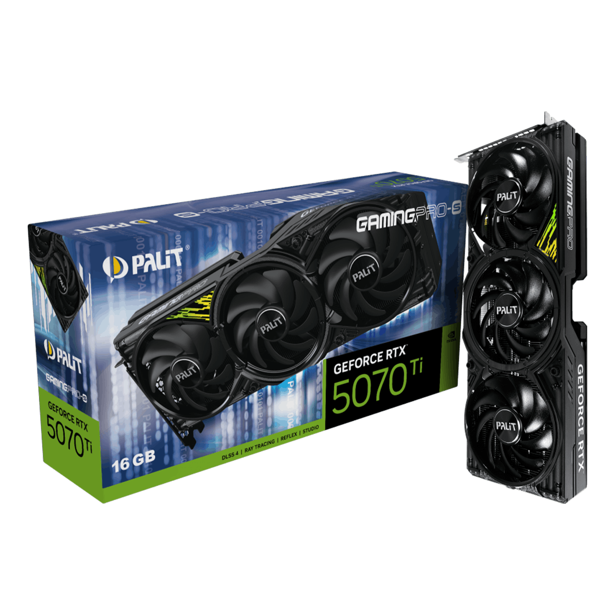 PLACA DE VIDEO PALIT GEFORCE RTX5070TI GAMINGPRO-S 16GB GDDR7 256BIT NE7507T019T2-GB2031U