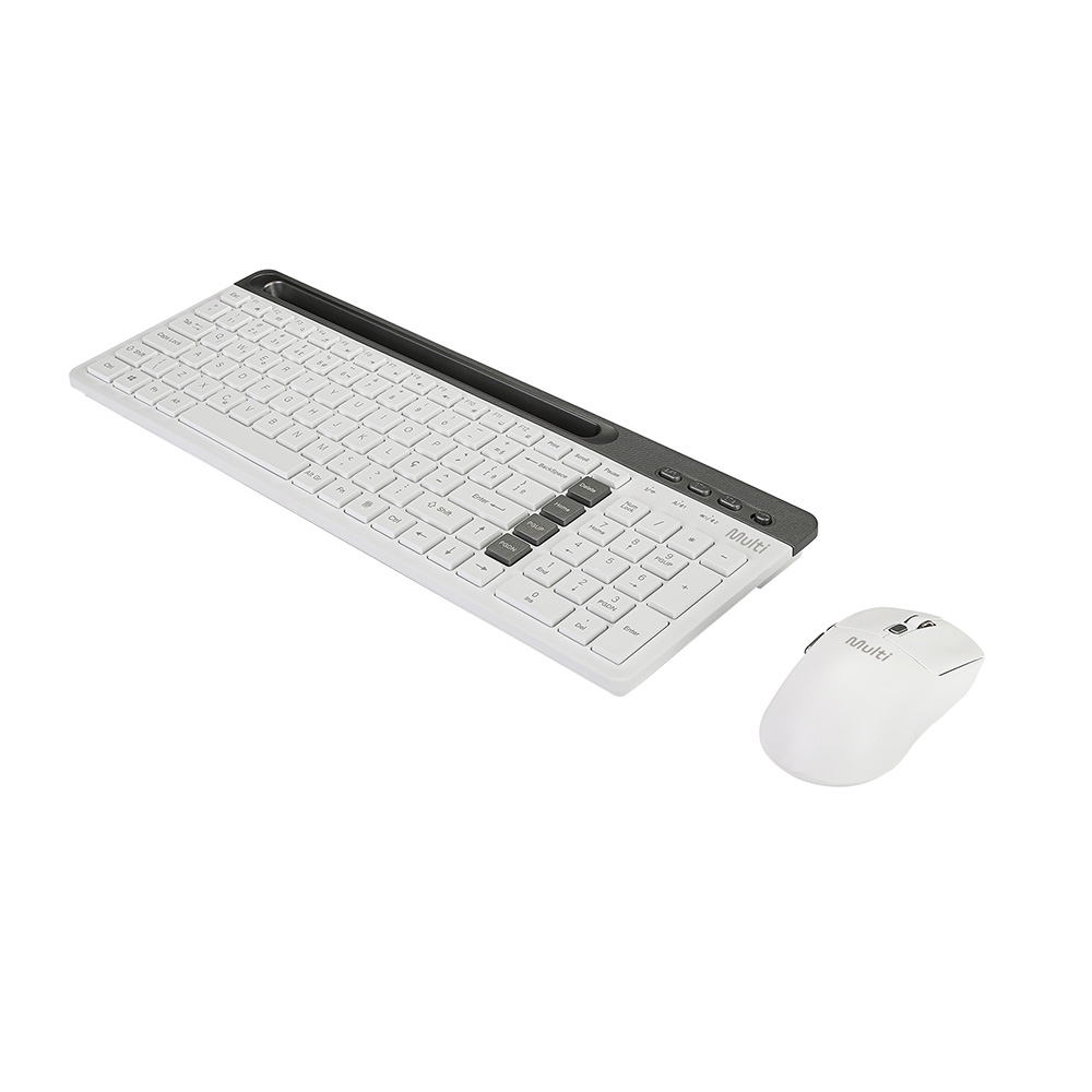 COMBO TECLADO E MOUSE SEM FIO USB BLUETOOTH TECLAS MULTIMÍDIA TECLAS SILENCIOSAS DPI DE 1000/1200/1600 BRANCO - TC651 - Imagem 2