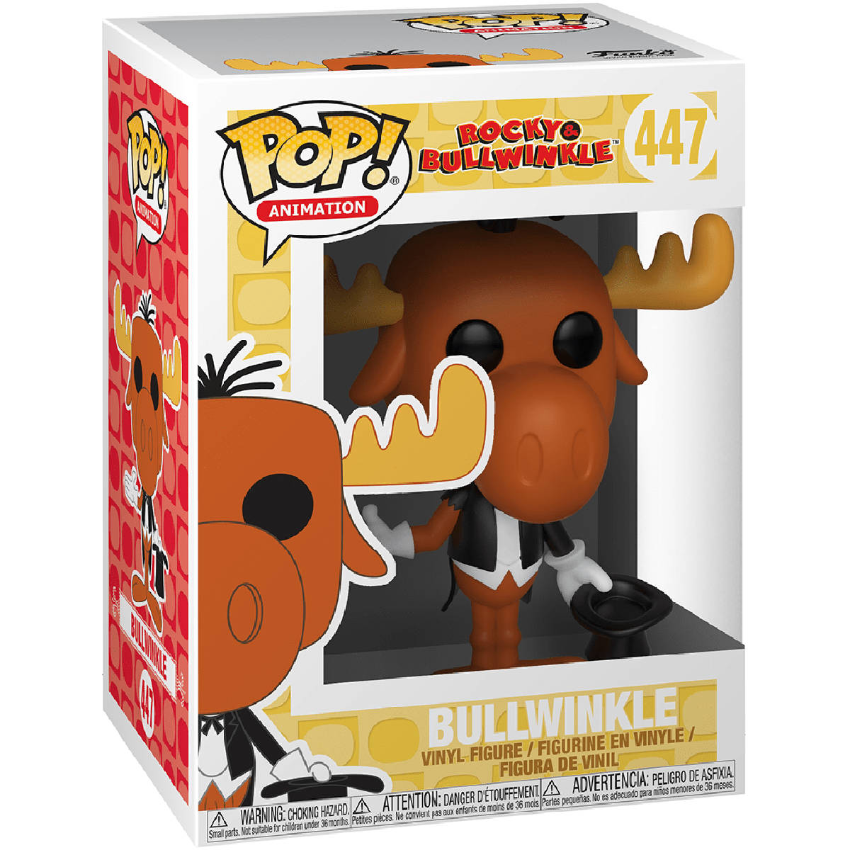 POP! ROCKY E BULLWINKLE - BULLWINKLE J. MOOSE #447 - Imagem 3
