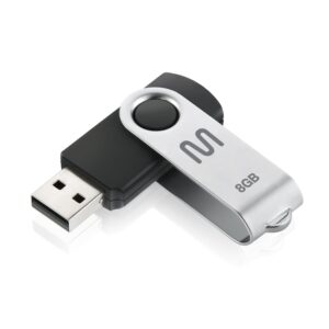 PEN DRIVE 8GB TWIST2 PD587 PRETO E PRATA
